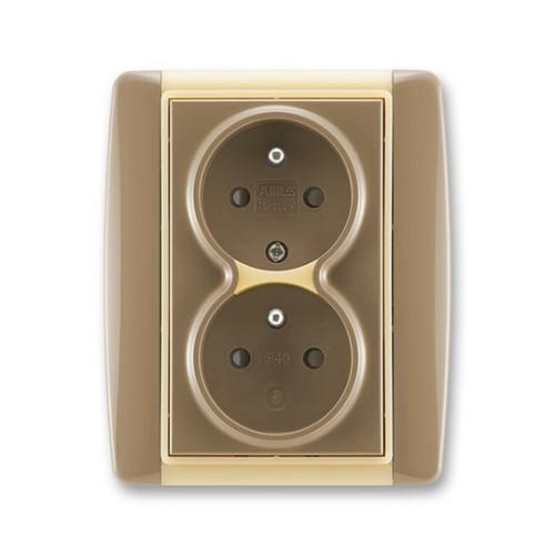 ABB Element dvojzásuvka kávová/ledová Opálová 5512E-C02359 25