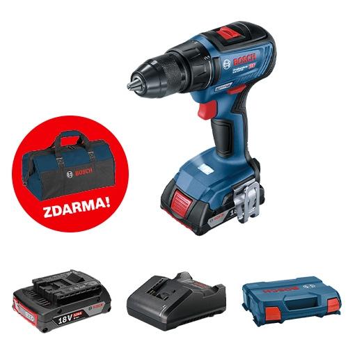 Aku vrtačka Bosch GSR 18V-50 bezuhlíková 2x aku Li-Ion 2