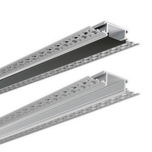Hliníkový profil McLED AZ pro sádrokarton 62x14mm včetně černého difuzoru 2m ML-761.079.43.2