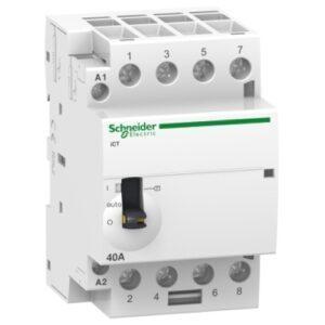 Instalační stykač Schneider Electric Acti9 ICT 40A 4NO 230V A9C21844 s manuálním ovládáním