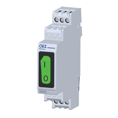Kolébkový vypínač OEZ MSK-10-SE 16A zelená