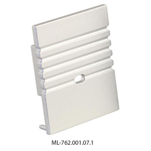 Koncovka LED profilu s otvorem pro PC stříbrná McLED ML-762.001.07.1