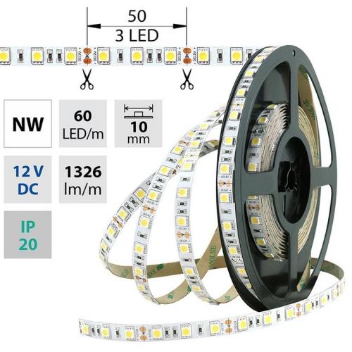 LED pásek McLED 12V neutrální bílá š=10mm IP20 14