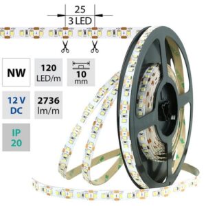 LED pásek McLED 12V neutrální bílá š=10mm IP20 28