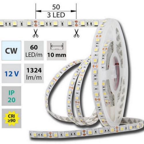 LED pásek McLED 12V studená bílá š=10mm IP20 14