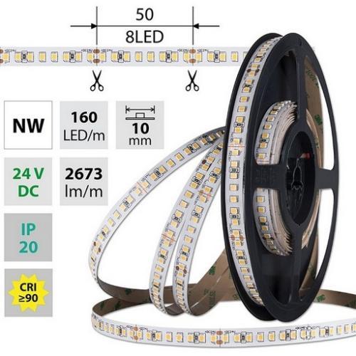 LED pásek McLED 24V neutrální bílá CRI90 š=10mm IP20 19