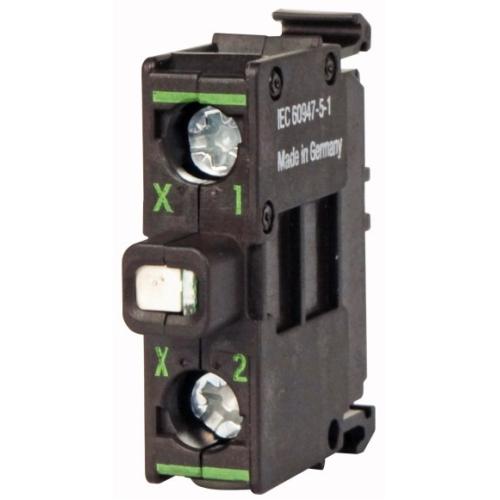 Ledka bílá zadní upevnění šroubové svorky 12-30VAC/DC 8-15mA EATON M22-LEDC-W /216560/