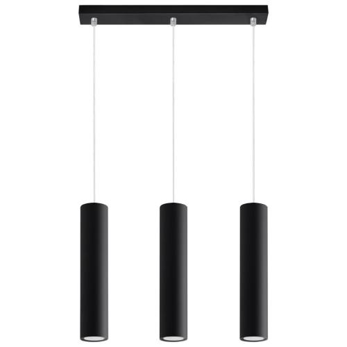 Lustr SOLLUX Lagos 3 GU10 3x40W bez zdroje SL.0329 černá