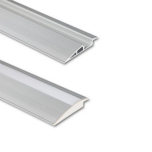 Nášlapný hliníkový profil McLED BC 57x9mm včetně mléčného difuzoru 2m ML-761.036.74.2