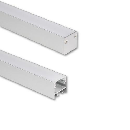 Přisazený hliníkový profil McLED PCA 25x25mm včetně mléčného difuzoru 1m ML-761.049.74.1