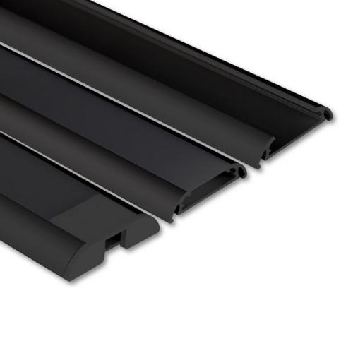 Přisazený hliníkový profil McLED PX2 40x9mm včetně difuzoru 1m černý ML-761.305.86.1