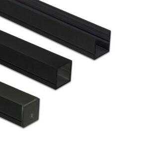 Přisazený hliníkový profil McLED PY černý 15x15mm včetně černého difuzoru 2m ML-761.317.74.2