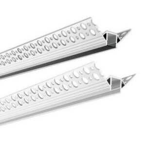 Rohový hliníkový profil McLED AS pro sádrokarton 51x23mm včetně černého difuzoru 2m ML-761.075.43.2