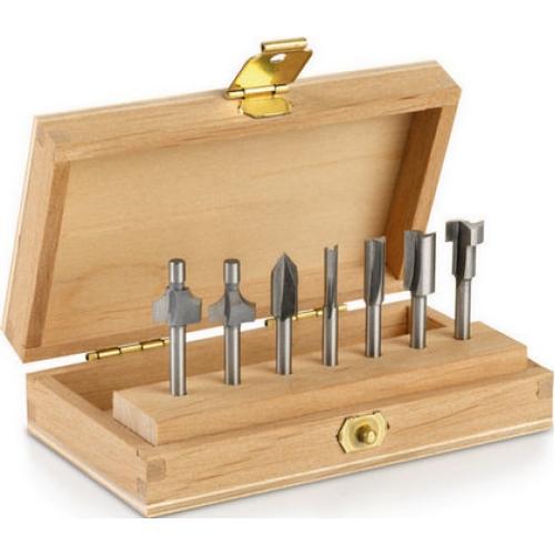 Sada 7 fréz v dřevěném boxu DREMEL 2.615.066.0JA