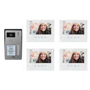 Sada barevného videotelefonu 7" URMET 1730/504 pro čtyři účastníky