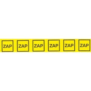 Samolepka značení ZAP v obdélníku (6x) (žlutá) 25x145mm
