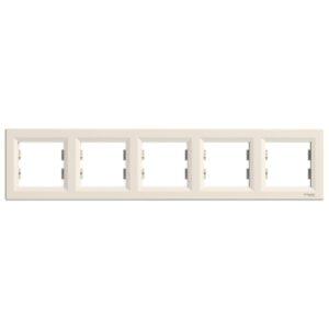 Schneider Electric Asfora pětirámeček krémový EPH5800523