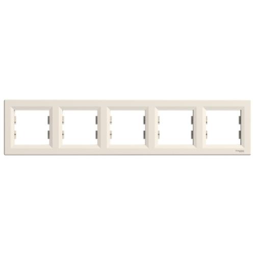 Schneider Electric Asfora pětirámeček krémový EPH5800523