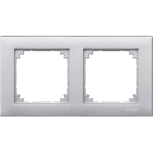Schneider Electric Merten M-Plan dvojrámeček Aluminium MTN486260