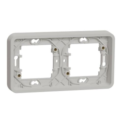 Schneider Electric Mureva Styl IP55 dvojrámeček pro zapuštěnou montáž vodorovný bílý MUR39101