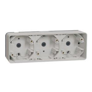 Schneider Electric Mureva Styl IP55 nástěnná krabice trojnásobná vodorovná bílá MUR39913