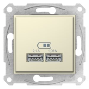 Schneider Electric Sedna nabíječka USB adaptér 2
