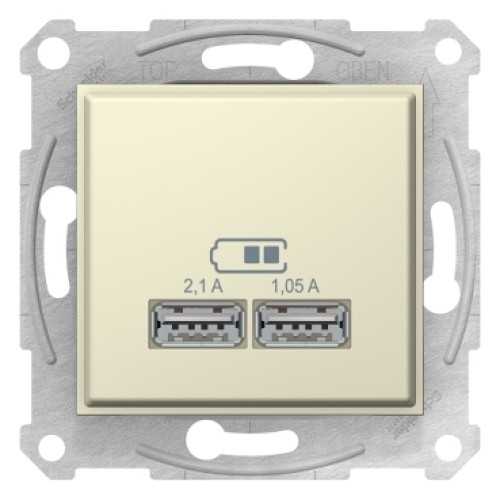 Schneider Electric Sedna nabíječka USB adaptér 2