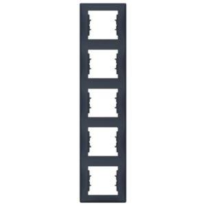 Schneider Electric Sedna pětirámeček svislý graphite SDN5801570