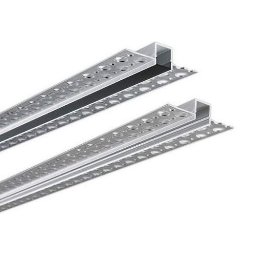 Vestavný hliníkový profil McLED AG pro sádrokarton 53x14mm včetně černého difuzoru 1m ML-761.073.43.1