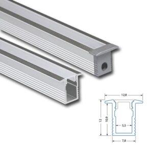 Vestavný hliníkový profil McLED VN 13x12mm včetně matného difuzoru 2m ML-761.029.43.2