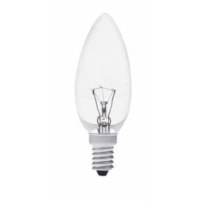 Žárovka průmyslová čirá TES-LAMP 25W E14 B35 svíčka